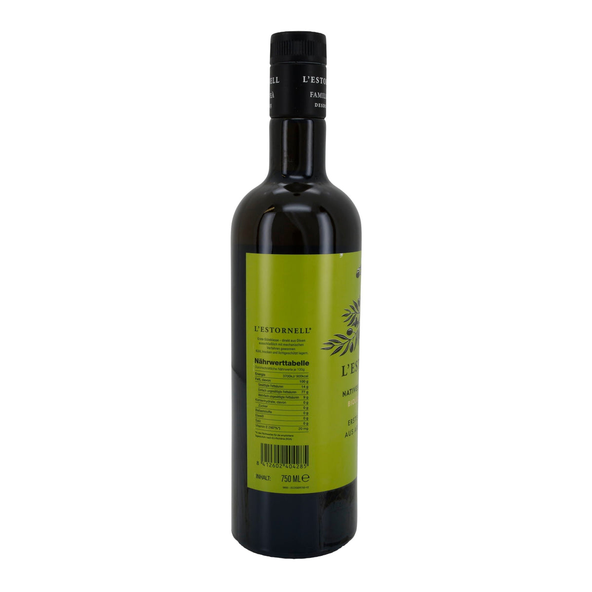 Bio-Olivenöl | L’Estornell | Arbequina, erste Kaltpressung, natives Olivenöl extra, biologischer Anbau | 750 ml Silca