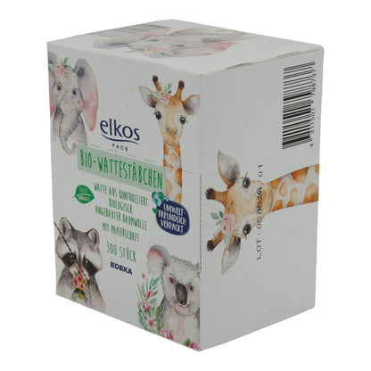 Bastoncini di cotone biologici elkos Face Bastoncini di cotone biologici | Bastoncini di cotone biologici | 300 pezzi