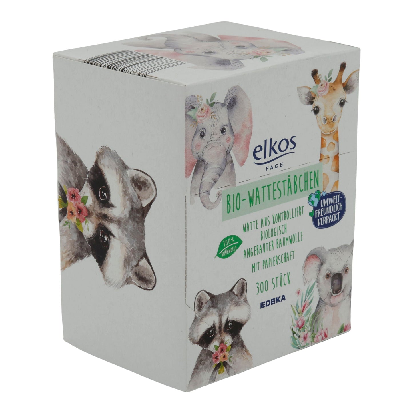 Bastoncini di cotone biologici elkos Face Bastoncini di cotone biologici | Bastoncini di cotone biologici | 300 pezzi