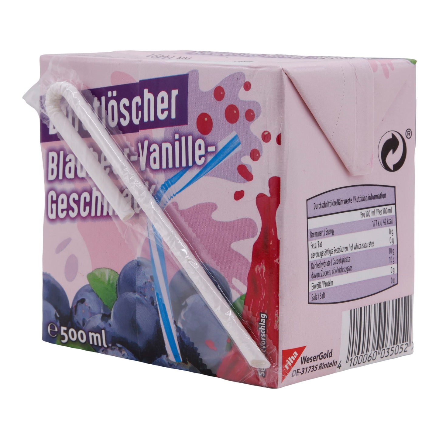 Désaltérant myrtille-vanille | Boisson | | 500 ml