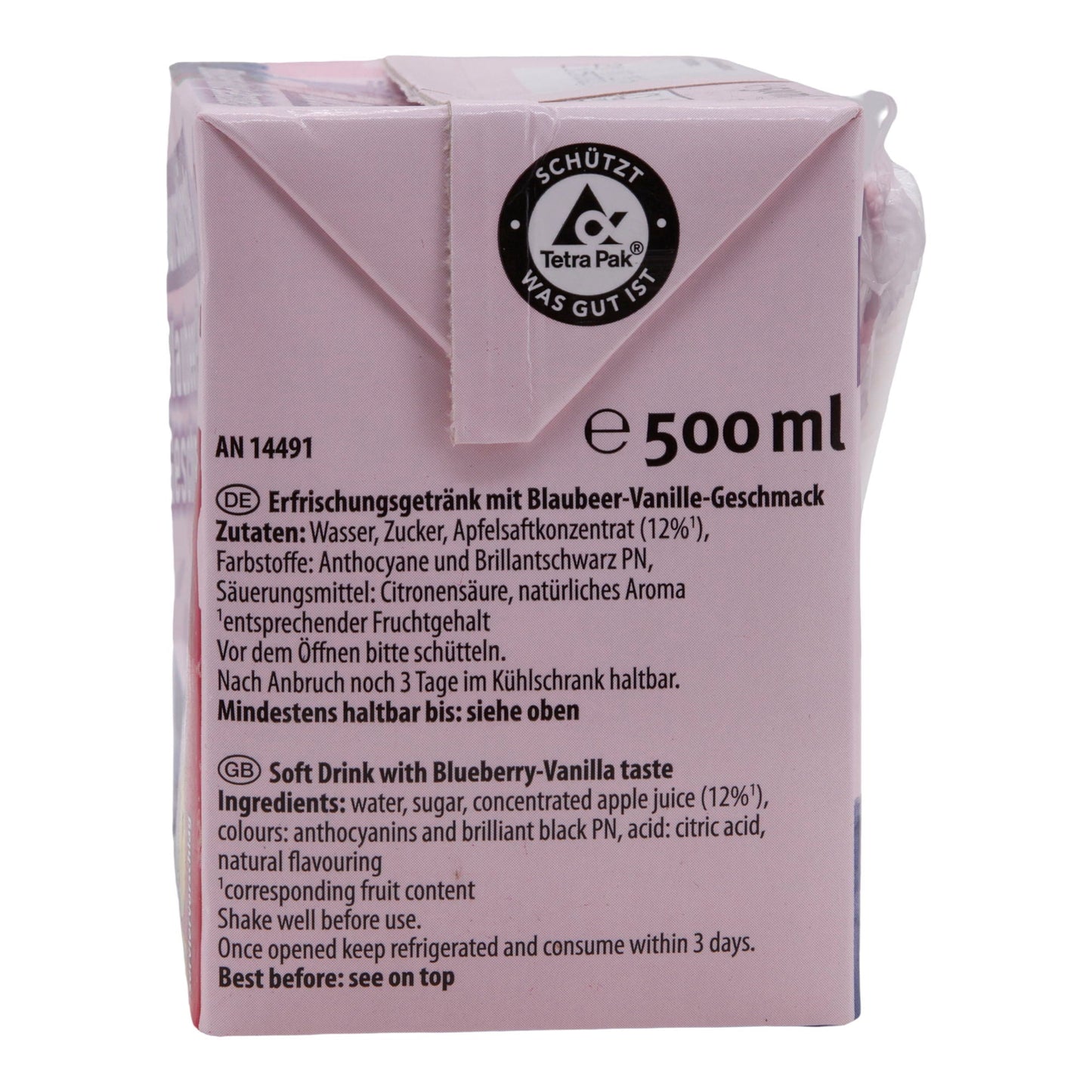 Désaltérant myrtille-vanille | Boisson | | 500 ml