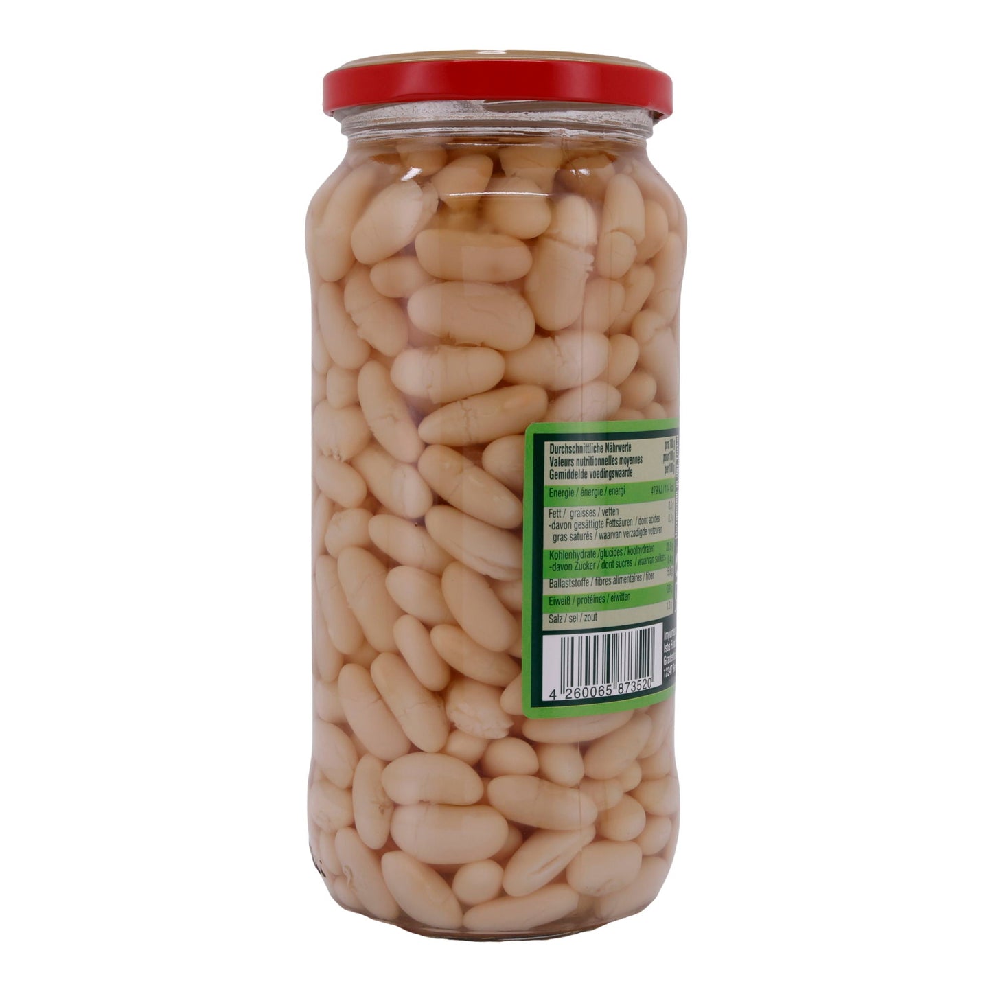 Bohnen Dere | Haricots blancs cuits en saumure | Poids net égoutté 400 g | 580 g