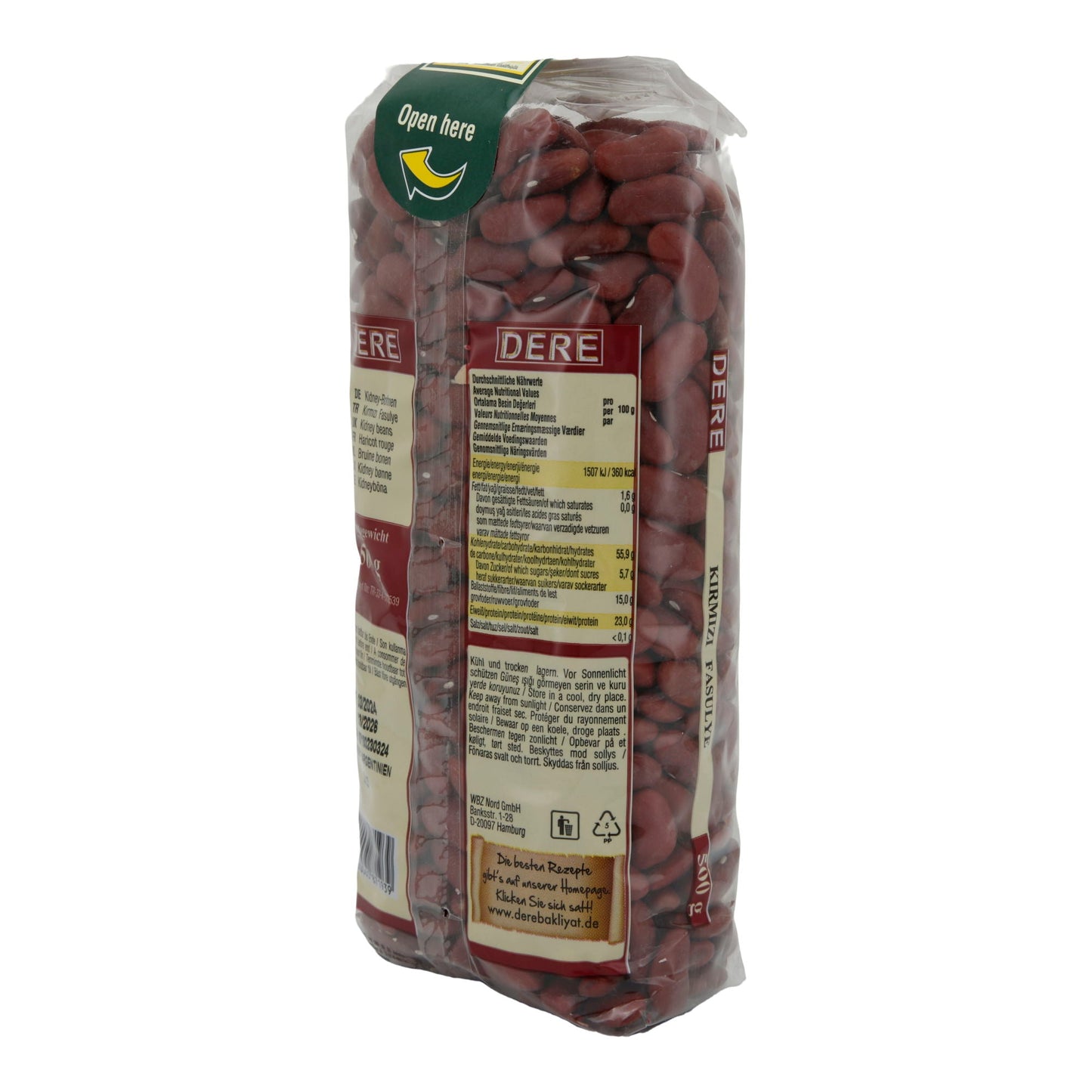 Bohnen Dere | Fagioli rossi kidney | Di alta qualità | 500g