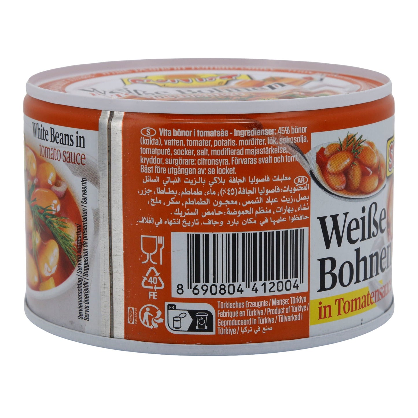 Bohnen Suntat | Fagioli bianchi in salsa di pomodoro | Kuru Fasulye Pilaki | 400g