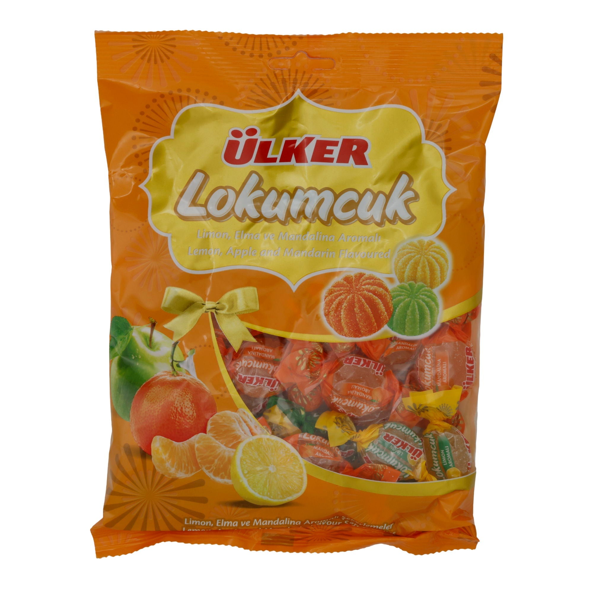 Bonbons Ülker Lokumcuk | Süßigkeit | mit Zitrusfruchtgeschmack (Limonen, Apfel, Mandarine) | 225 g - Taste Your World