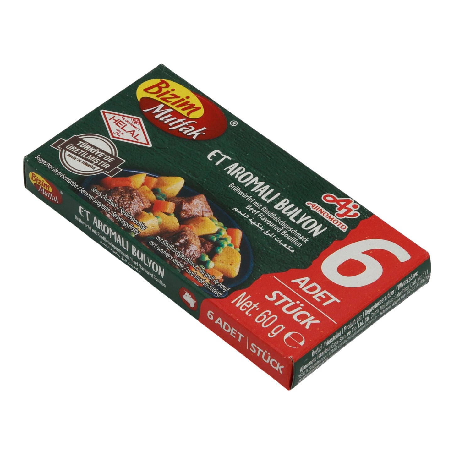 Cubetti di brodo Bizim Mutfak | Brodo aromatizzato alla carne | Aroma di manzo | 60 g