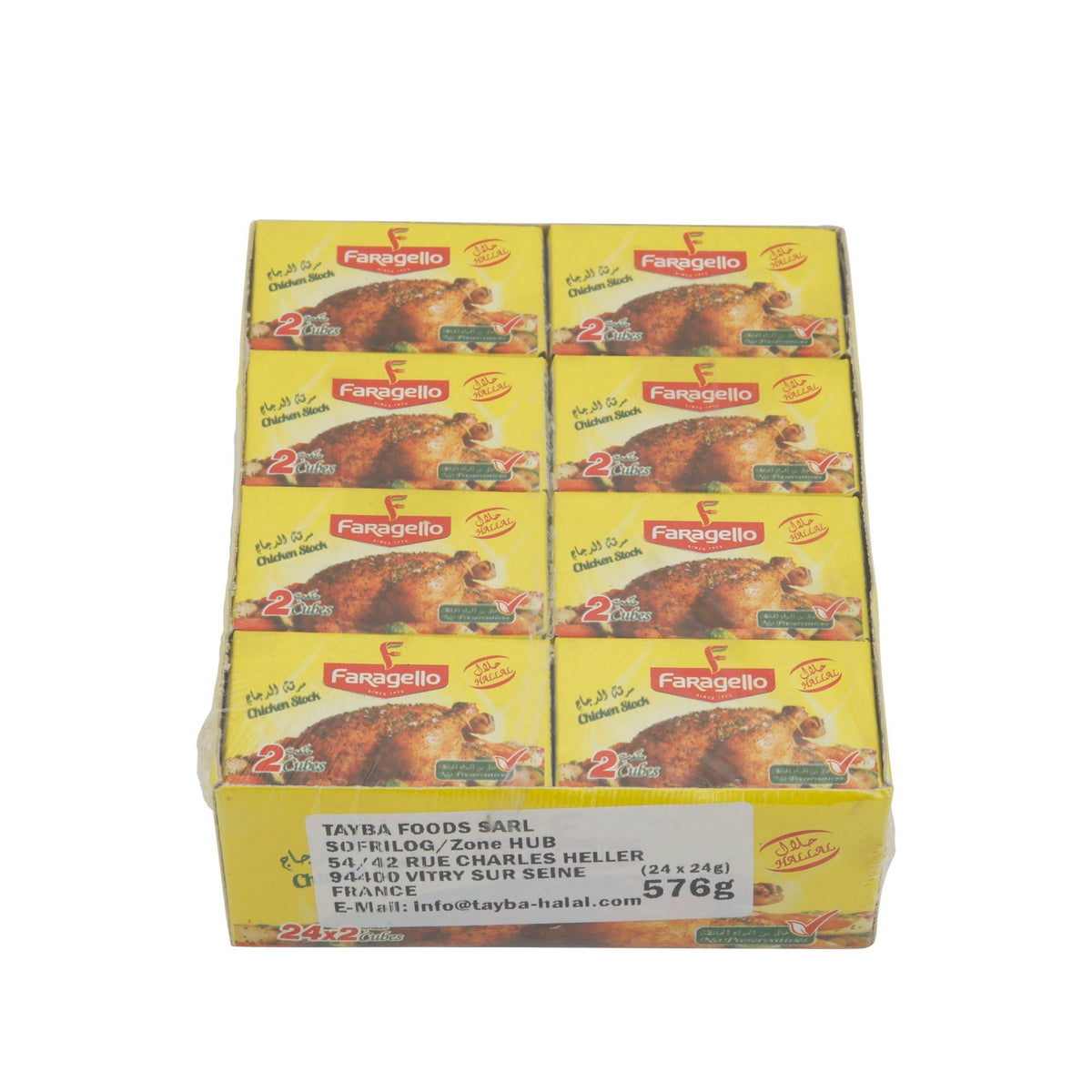 Bouillonwürfel Faragello | Hühnerbrühe-Würfel | Würzig für Suppen und Saucen | 576 g