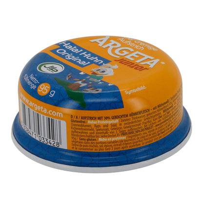 Crema spalmabile Argeta Halal Junior Original Pollo | Certificato Halal | Crema spalmabile delicata | 95 g