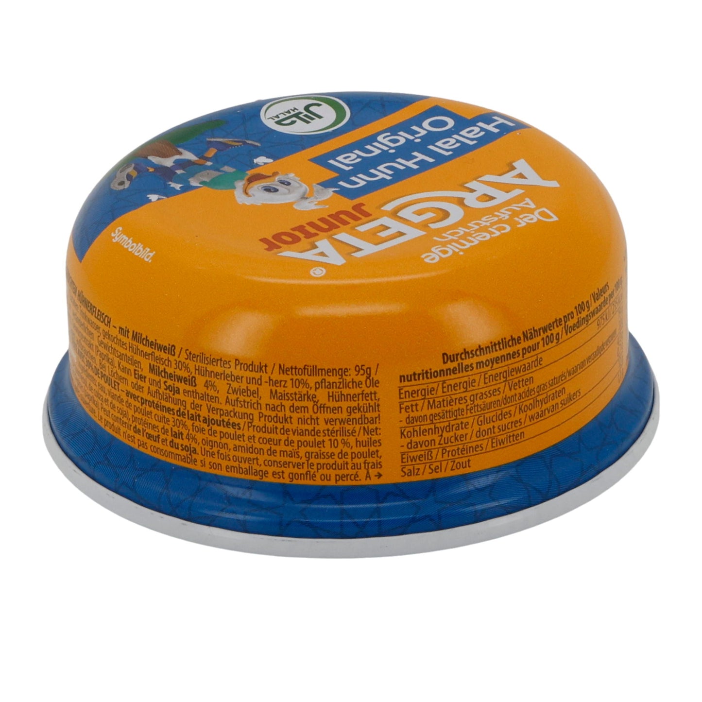 Crema spalmabile Argeta Halal Junior Original Pollo | Certificato Halal | Crema spalmabile delicata | 95 g