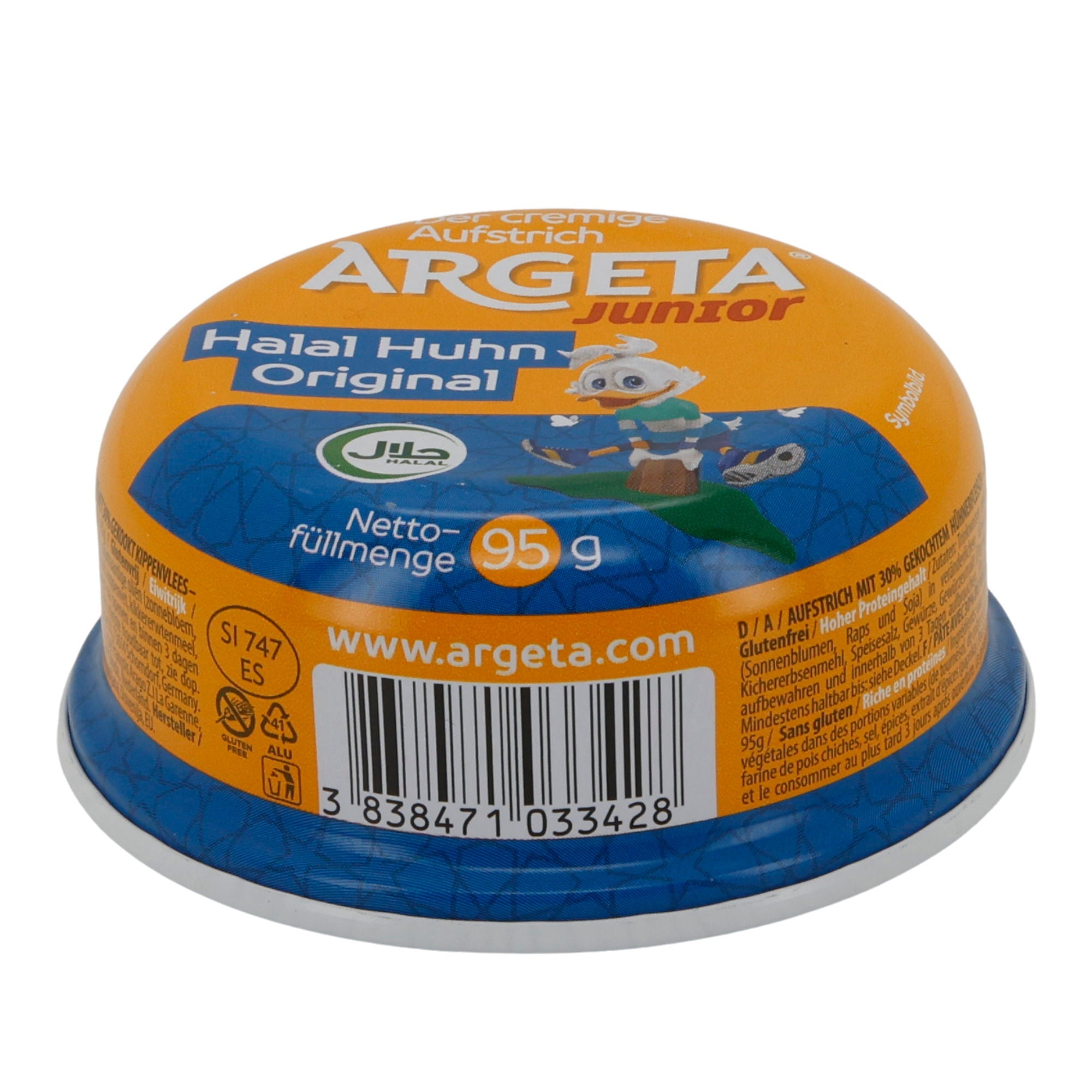 Brotaufstrich Argeta Halal Junior Original Huhn | Halal - zertifiziert | Milder Brotaufstrich | 95 g - Taste Your World