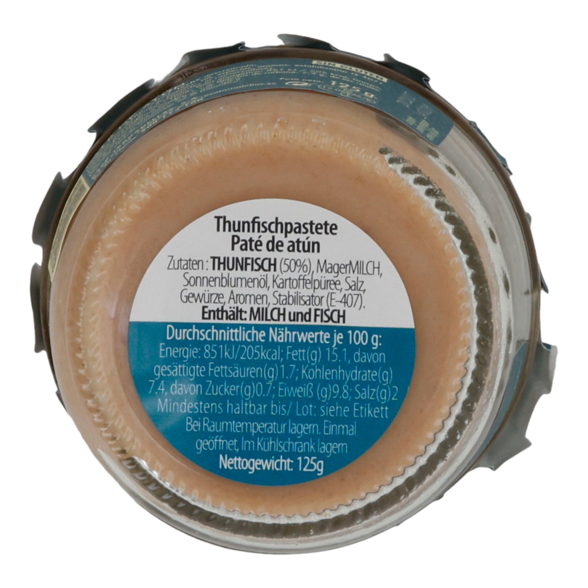 Brotaufstrich Casa Tarradellas | Paté de Atún | cremig, glutenfrei, mit 50 % Thunfisch | 125 g Silca