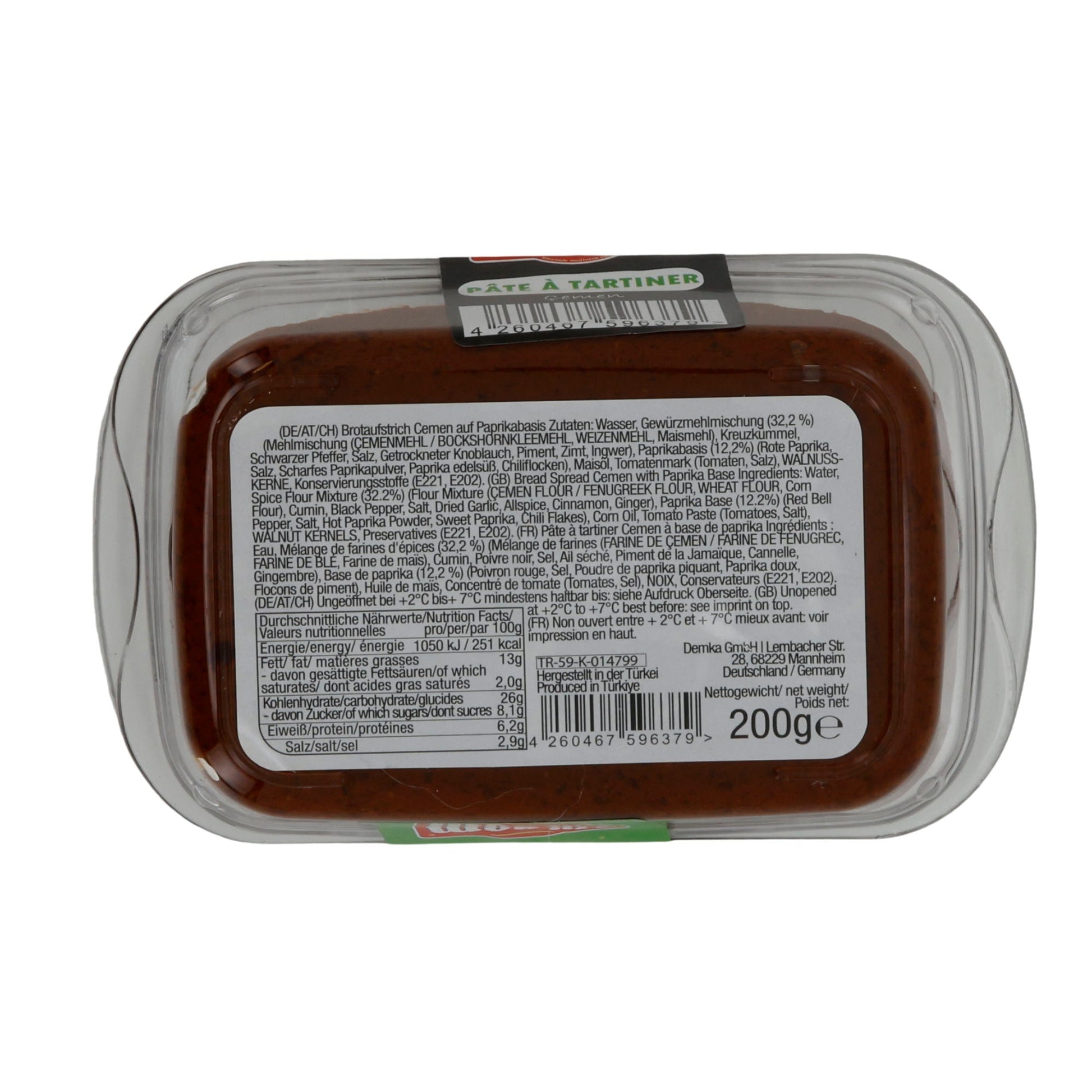 Brotaufstrich Yörem Çemen | Brotaufstrich | Kräftig-würziger Bockshornklee-Dip | 200 g YOEREM