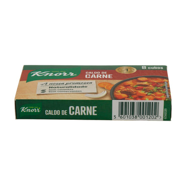 Brühewürfel Knorr | Caldo de Carne | Ohne Farbstoffe & Konservierungsmittel | 8 Würfel – 80 g