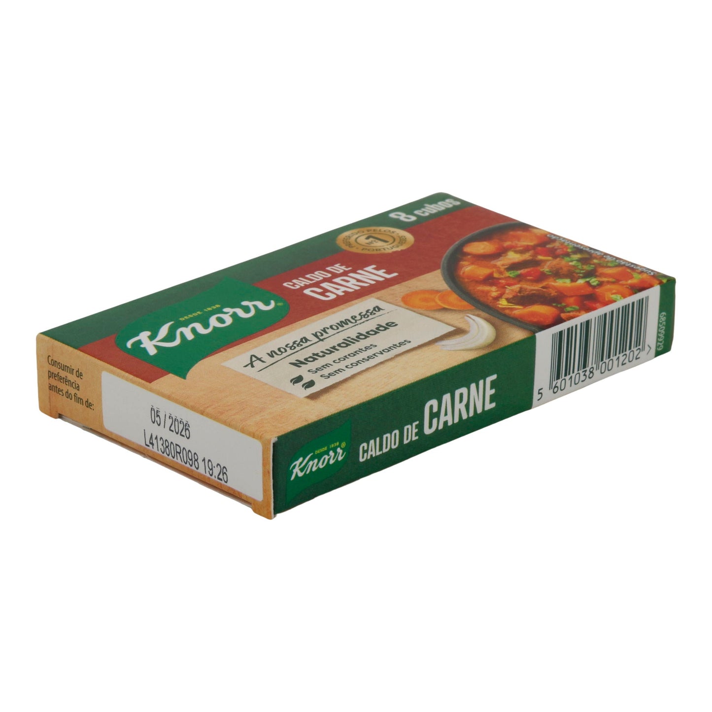 Brühewürfel Knorr | Caldo de Carne | Ohne Farbstoffe & Konservierungsmittel | 8 Würfel – 80 g