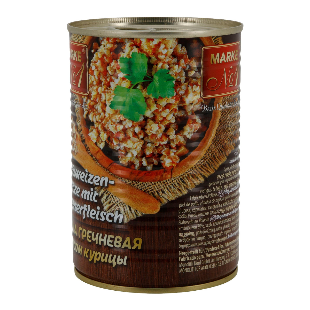 Buchweizengrütze mit Hühnerfleisch Marke No.1 | Fertiggericht | tafelfertig | 400 g Dose Marke Nr. 1