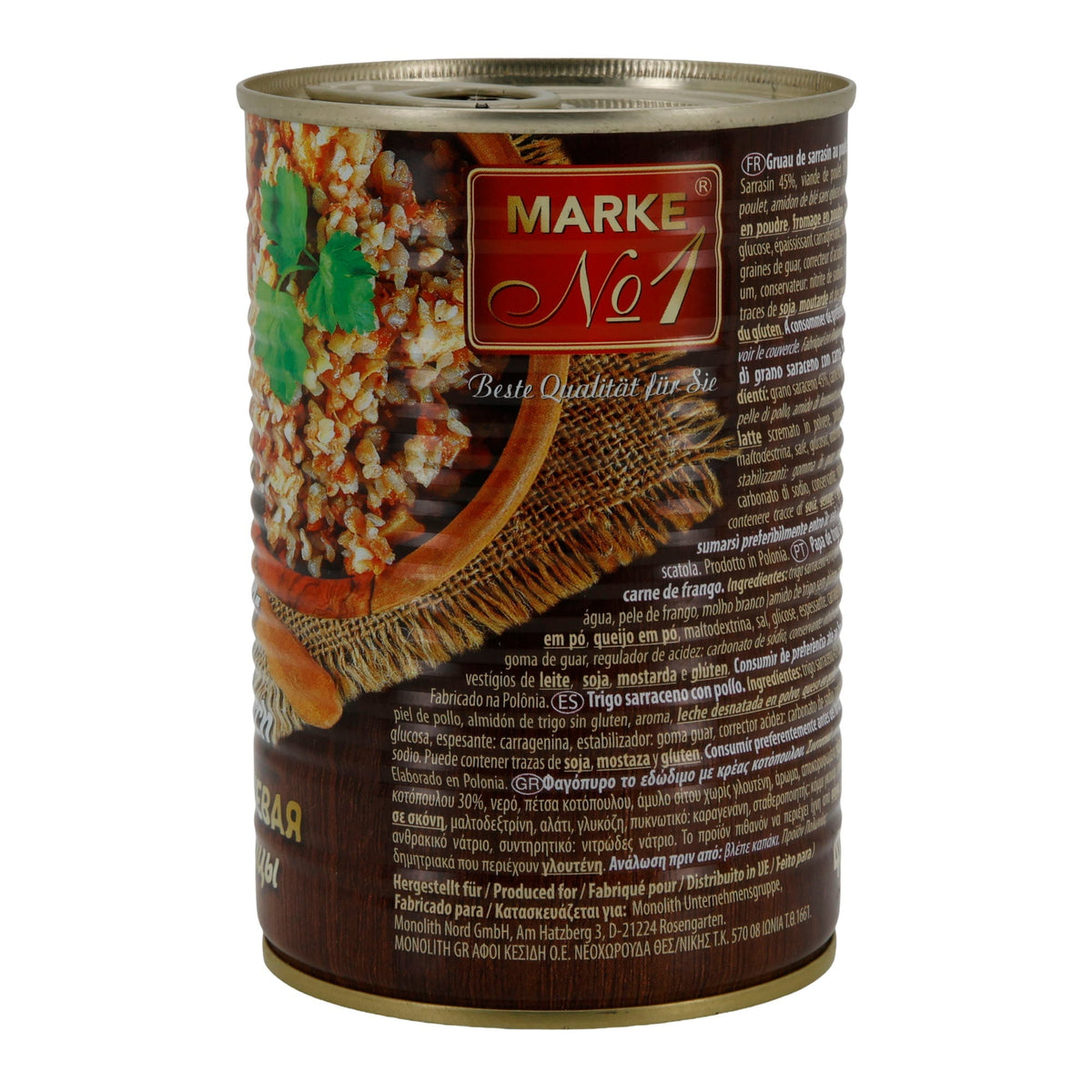 Buchweizengrütze mit Hühnerfleisch Marke No.1 | Fertiggericht | tafelfertig | 400 g Dose Marke Nr. 1