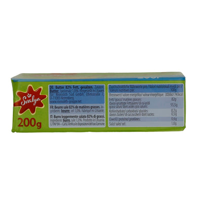 Butter Svalya Litauische | Butter | Gesalzen, hochwertige Butter mit 82 % Fett | 200 g SVALJA