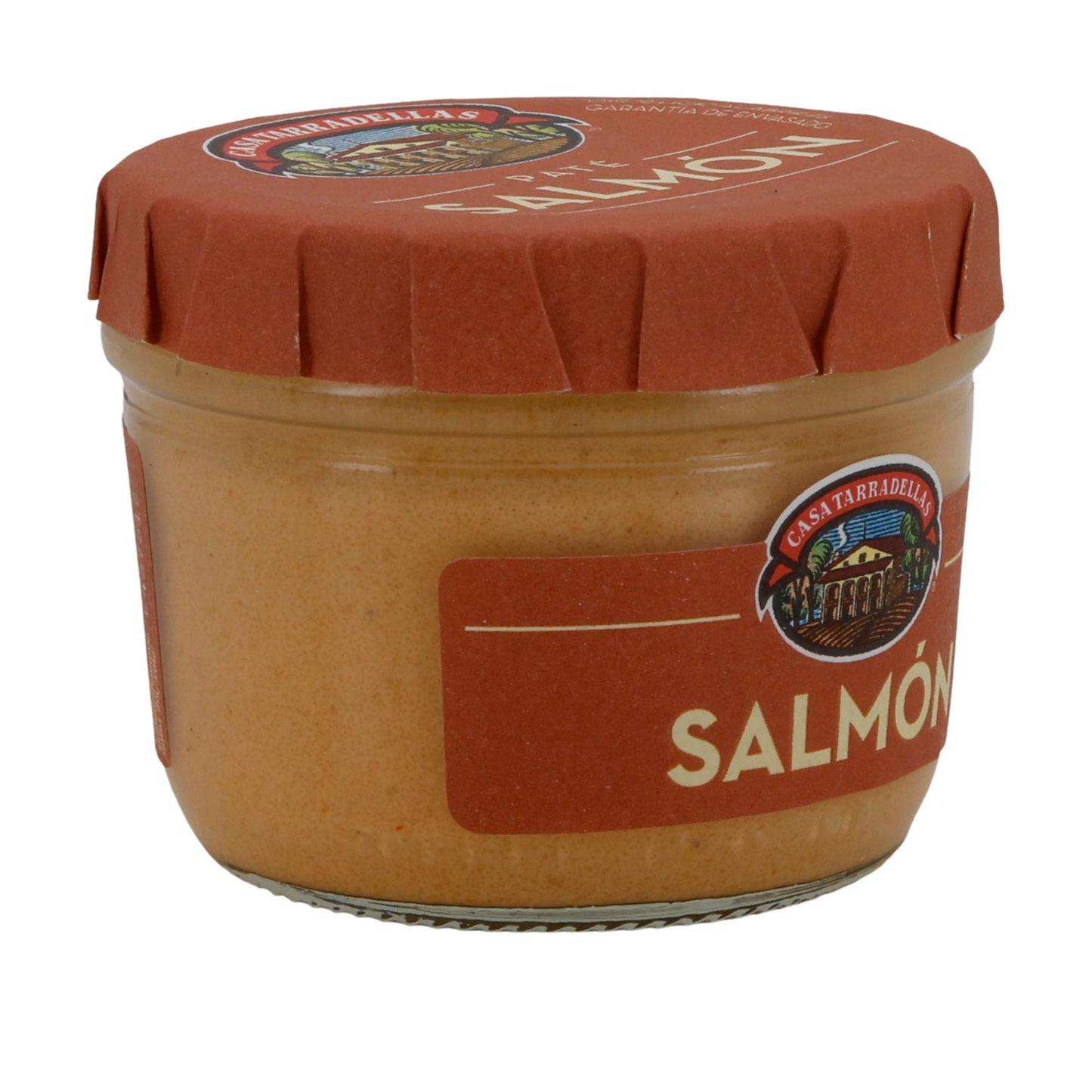Casa Tarradellas Lachs Pastete | Paté de Salmón | Brotaufstrich | 125 g Glas | Glutenfrei & ohne Konservierungsstoffe Silca