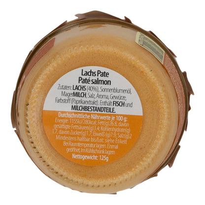 Casa Tarradellas Lachs Pastete | Paté de Salmón | Brotaufstrich | 125 g Glas | Glutenfrei & ohne Konservierungsstoffe Silca