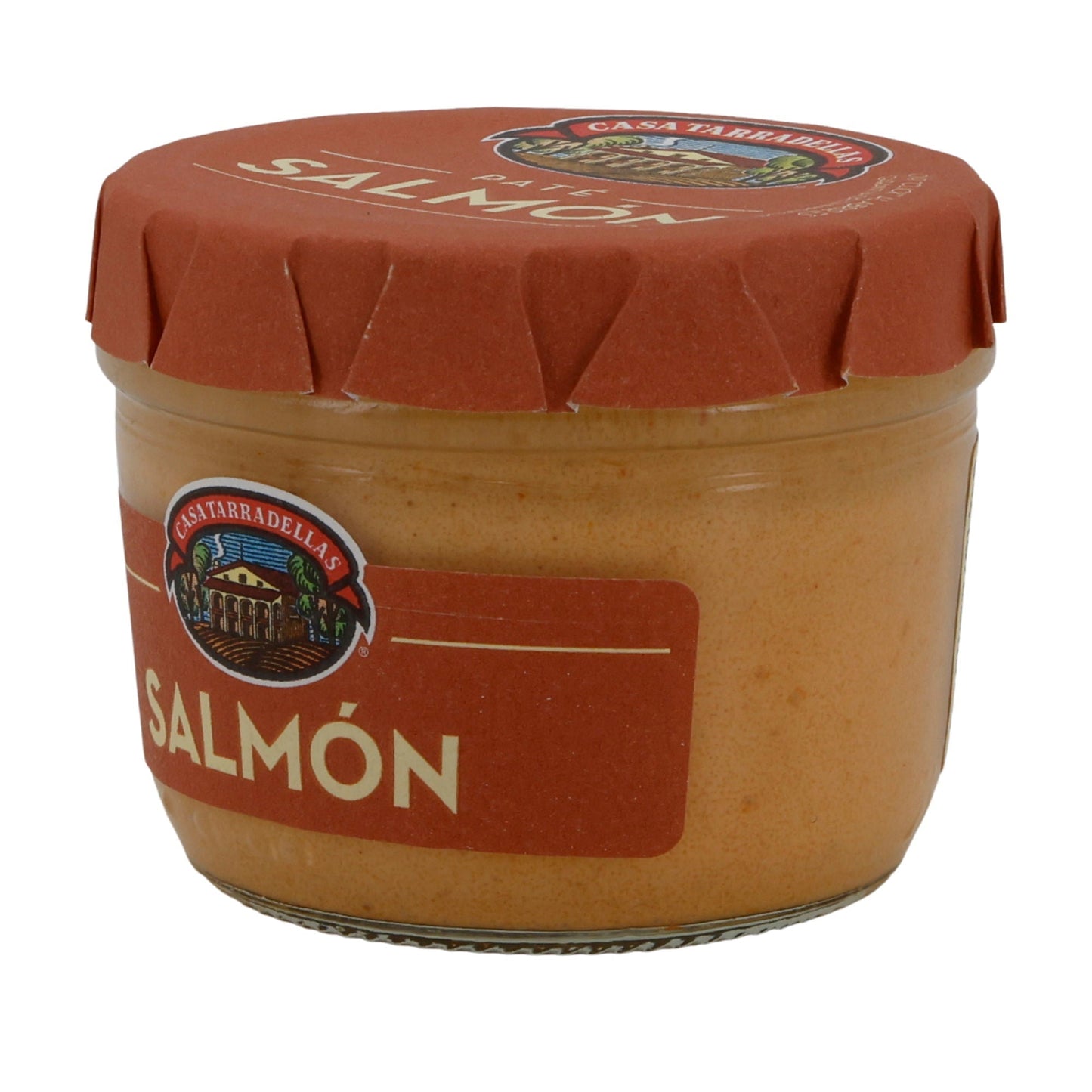 Casa Tarradellas Lachs Pastete | Paté de Salmón | Brotaufstrich | 125 g Glas | Glutenfrei & ohne Konservierungsstoffe Silca