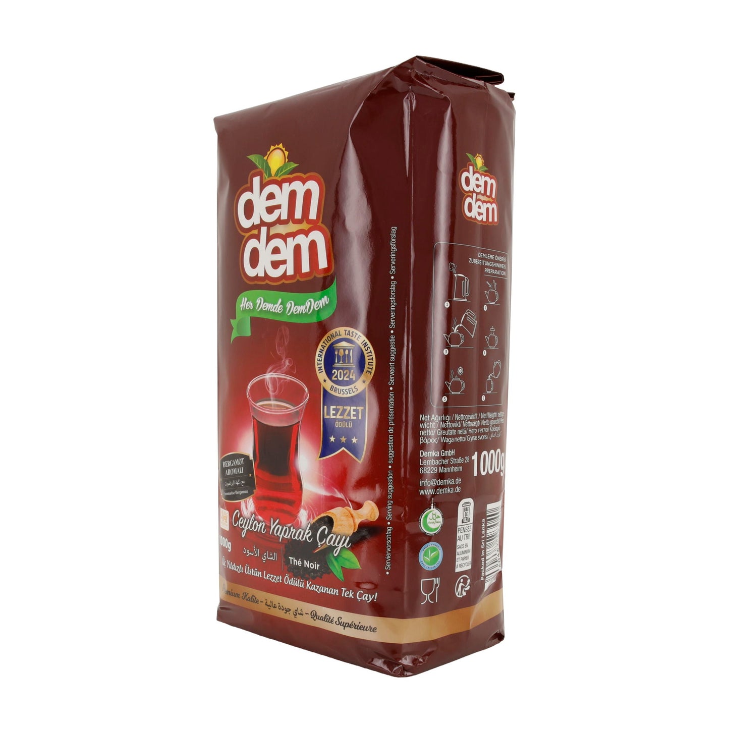 Ceylon Schwarzer Tee Bergamotte Dem Dem | Schwarz-Tee | Aromatisiert | 1000 g