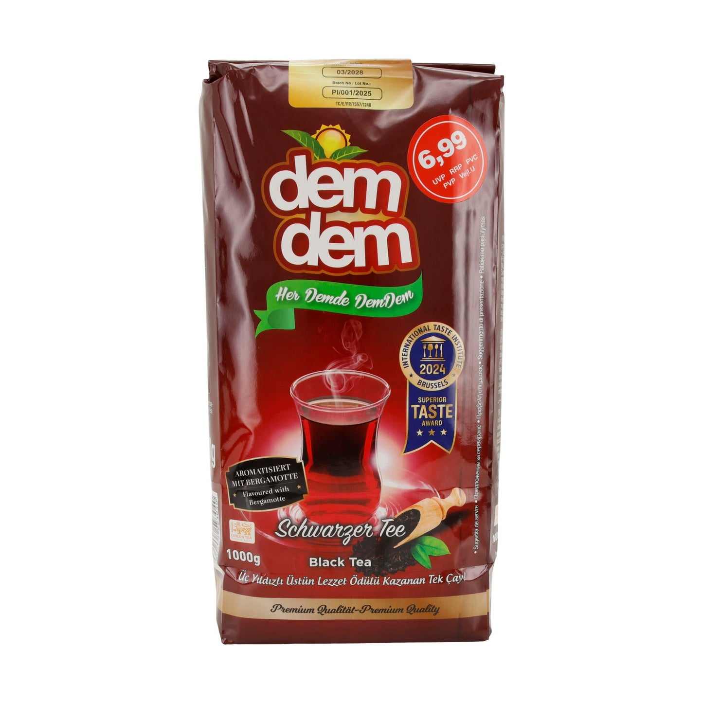 Ceylon Schwarzer Tee Bergamotte Dem Dem | Schwarz-Tee | Aromatisiert | 1000 g