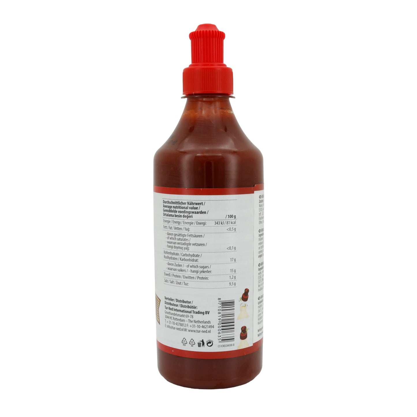 Chili Saus Ece | Sriracha Super Chili | Extra pittig | 580 g