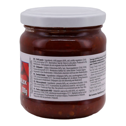 Chilipasta Windmolen | Sambal Oelek | Pittig | 200 g Glas