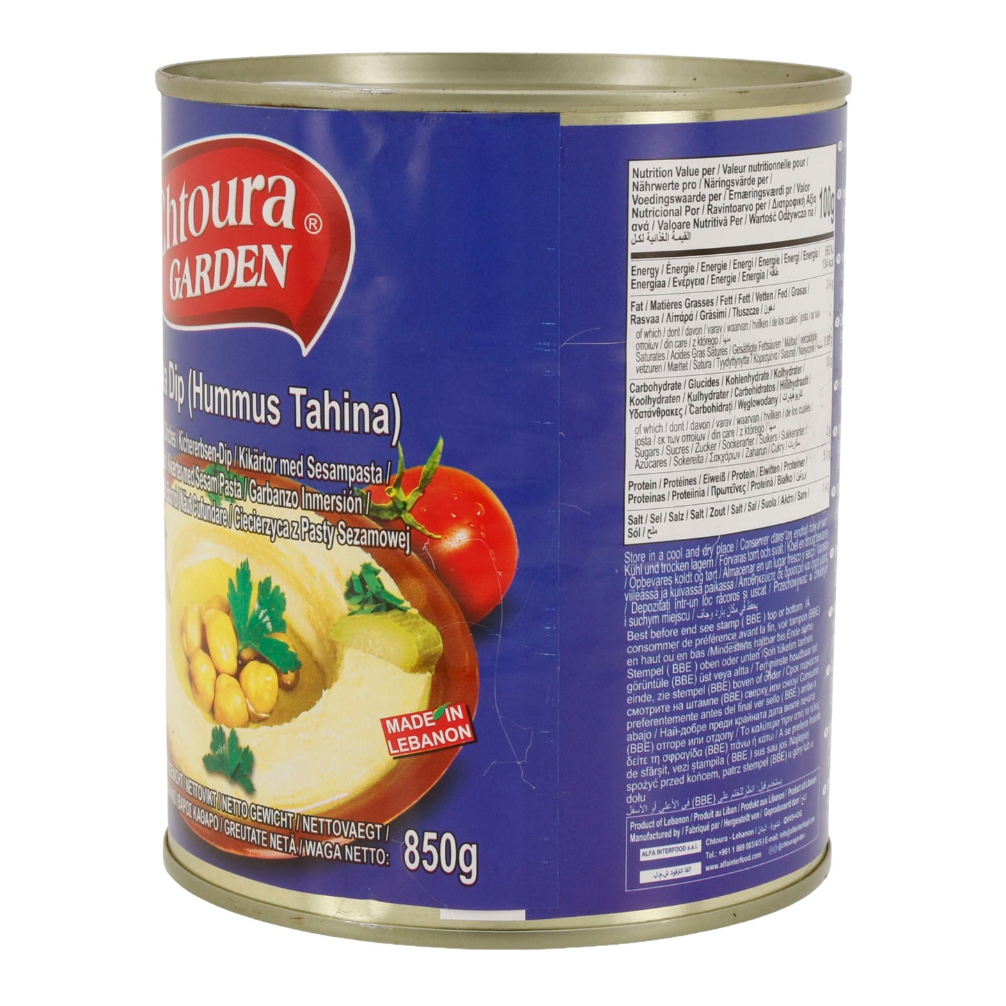 Chtaura Garden | Hummus mit Tahina | Kichererbsen & Sesampaste | 850 g