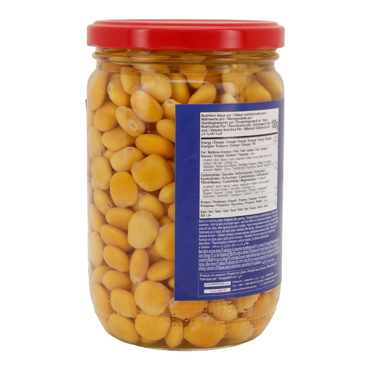 Chtaura Garden | Lupinenbohnen in Salzlake | verzehrfertig & fermentiert | 665 g (Abtropfgewicht: 410 g) CHTOURA