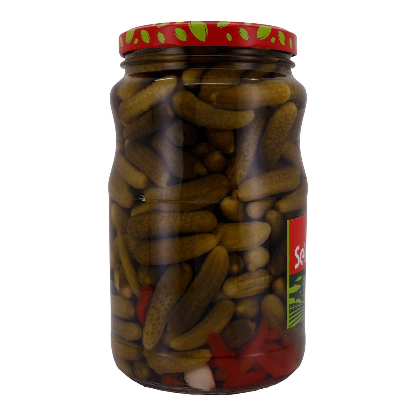 Cornichons Selin | Groenten | Gemarineerde augurken met paprika & knoflook | 1600g