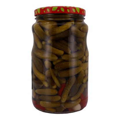 Cornichons Selin | Groenten | Gemarineerde augurken met paprika & knoflook | 1600g
