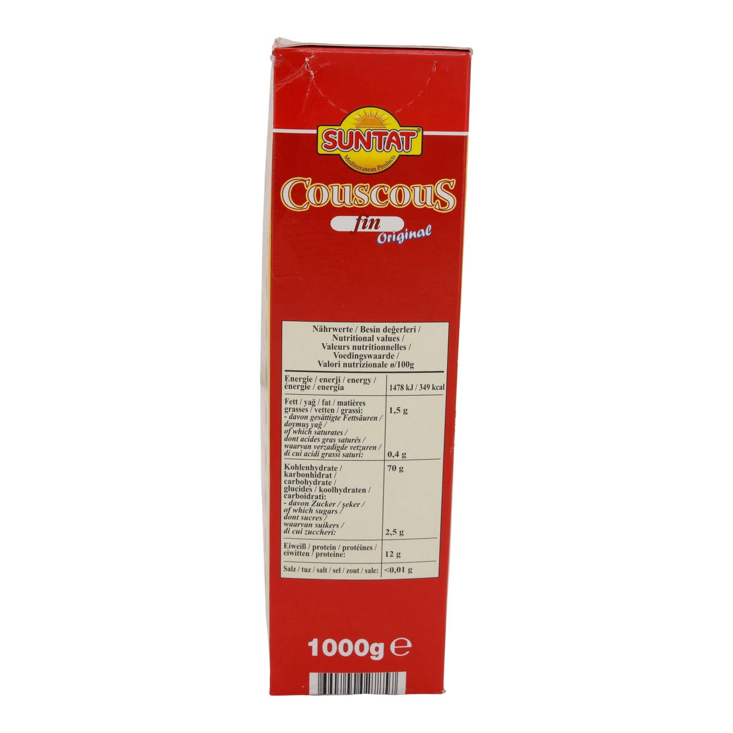 Couscous Suntat | Fin Original | Grana fine, versatile | 1000 g