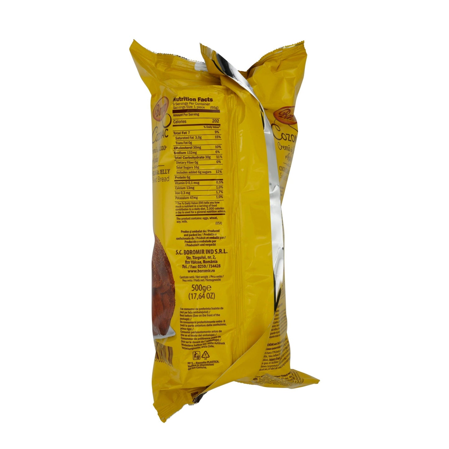 Cozonac Boromir | Mit Kakaocreme und Rahat | Traditioneller rumänischer Hefekuchen | 500 g BOROMIR