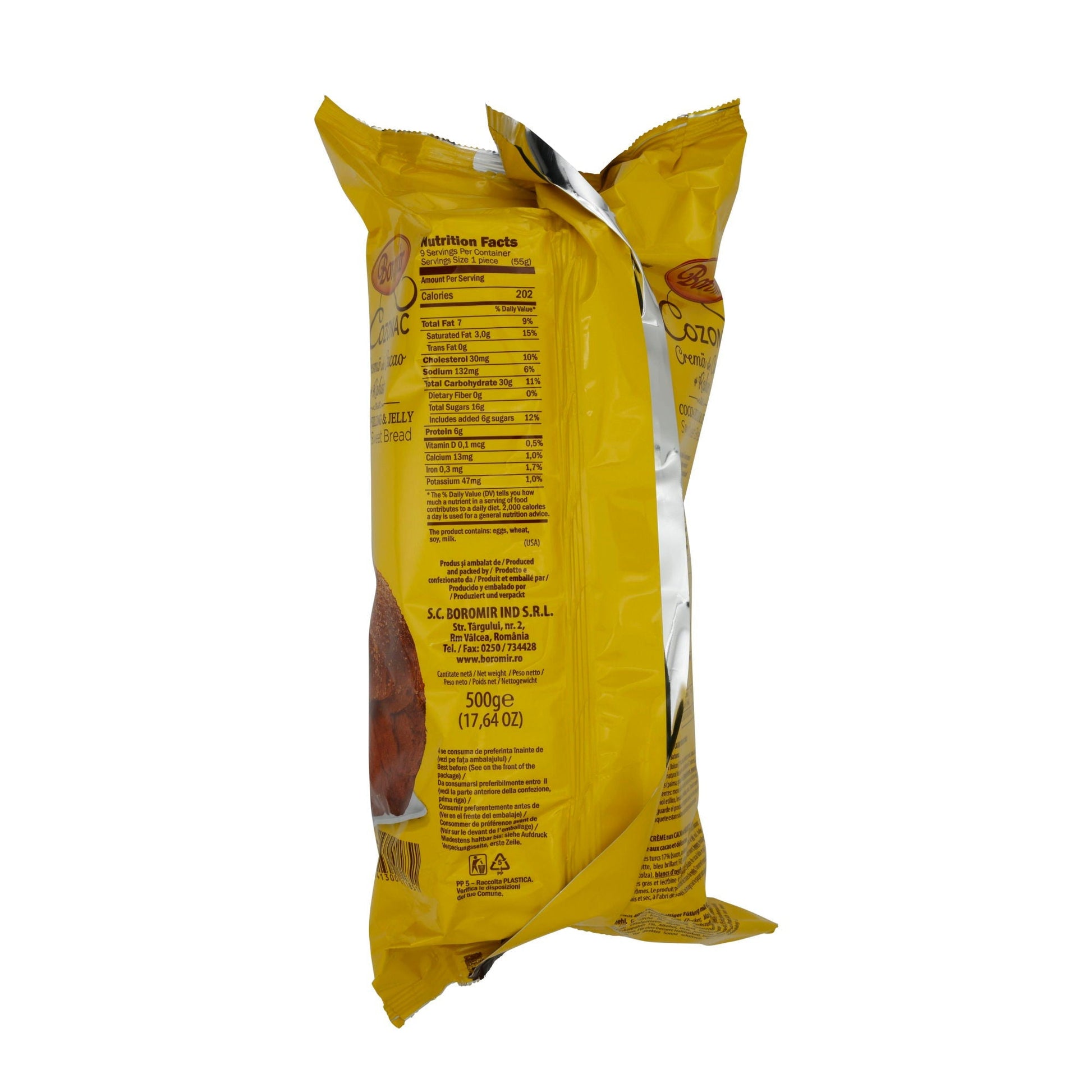 Cozonac Boromir | Mit Kakaocreme und Rahat | Traditioneller rumänischer Hefekuchen | 500 g BOROMIR