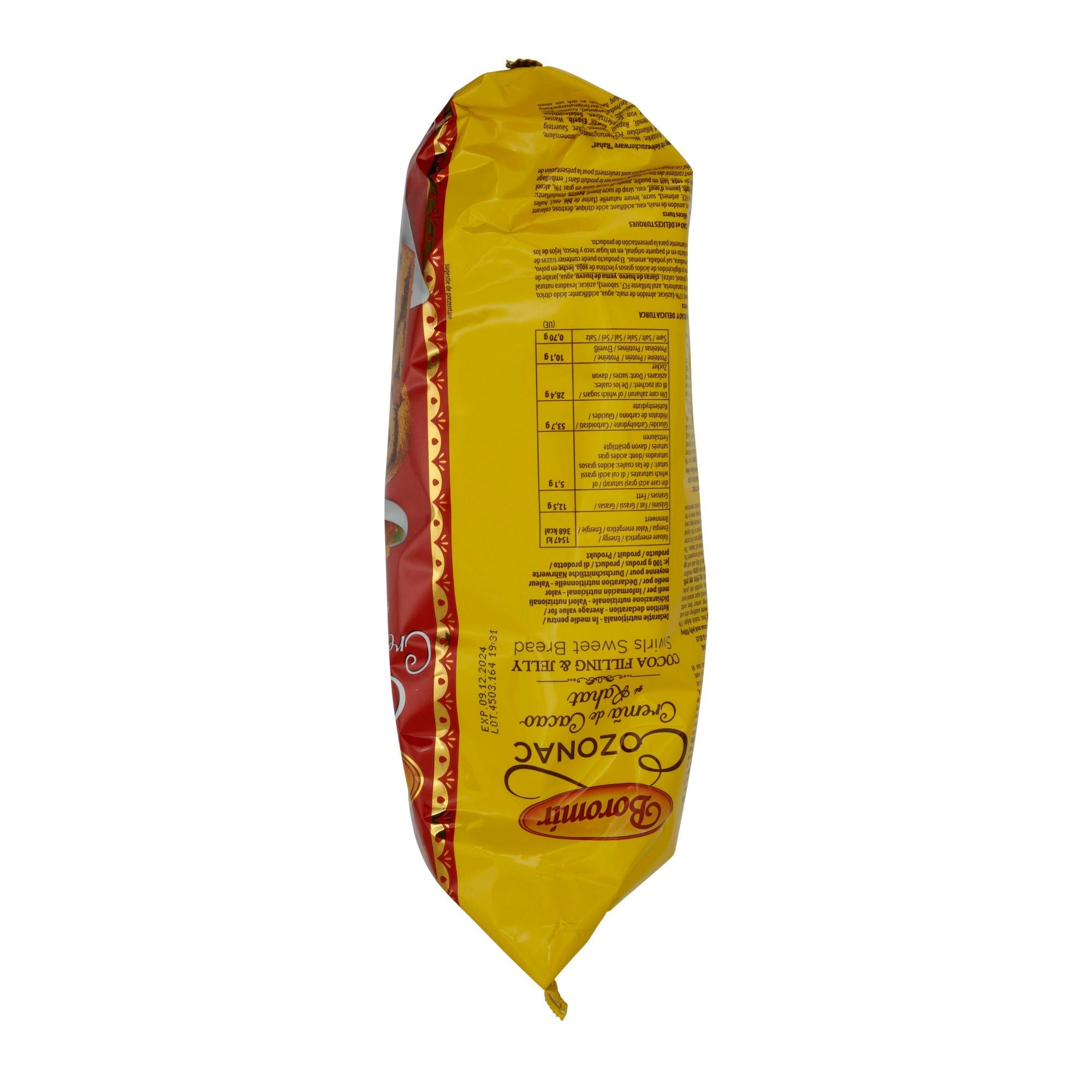 Cozonac Boromir | Mit Kakaocreme und Rahat | Traditioneller rumänischer Hefekuchen | 500 g BOROMIR