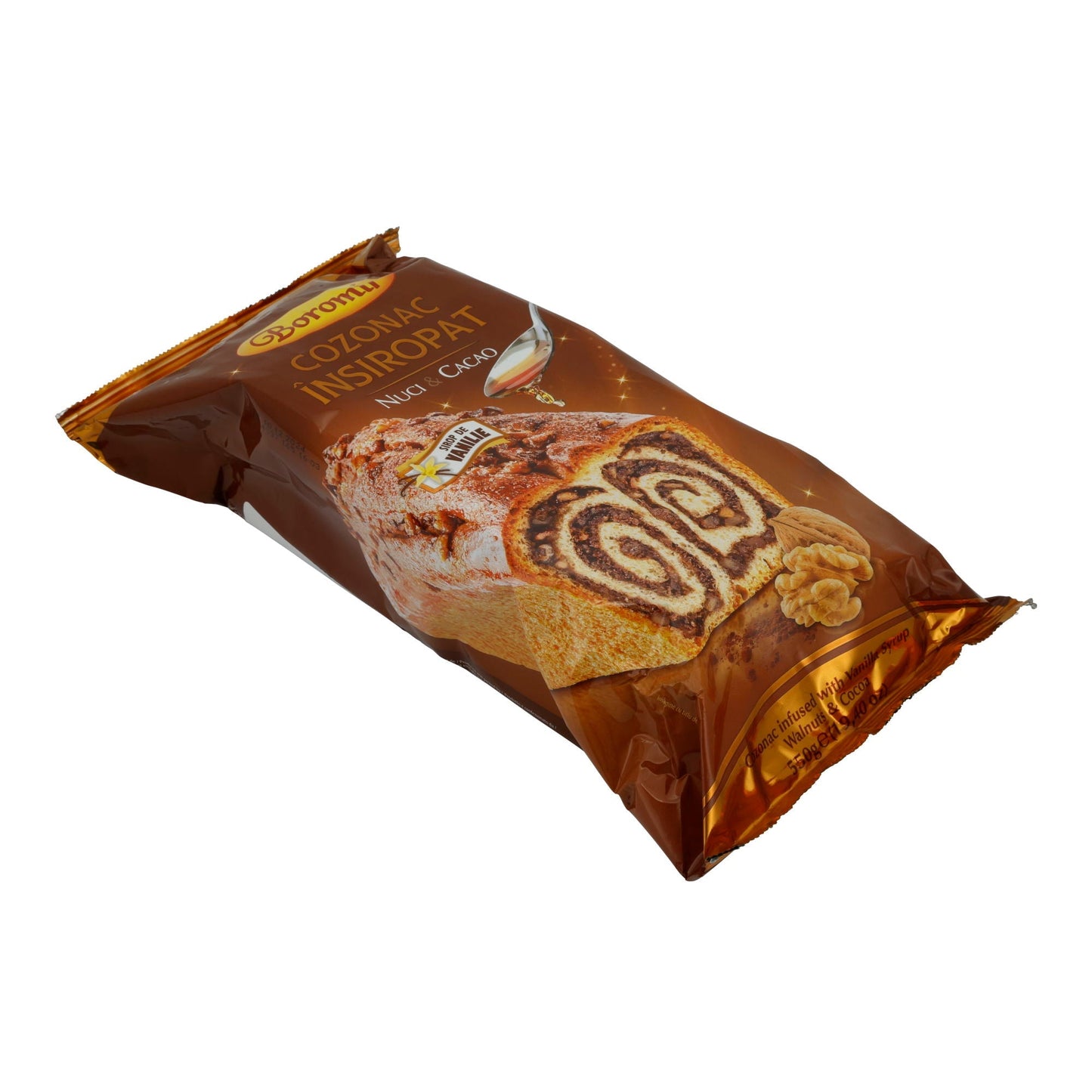 Cozonac Însiroptat Boromir | Mit Walnüssen und Kakao | Traditioneller rumänischer Hefekuchen | 550 g BOROMIR