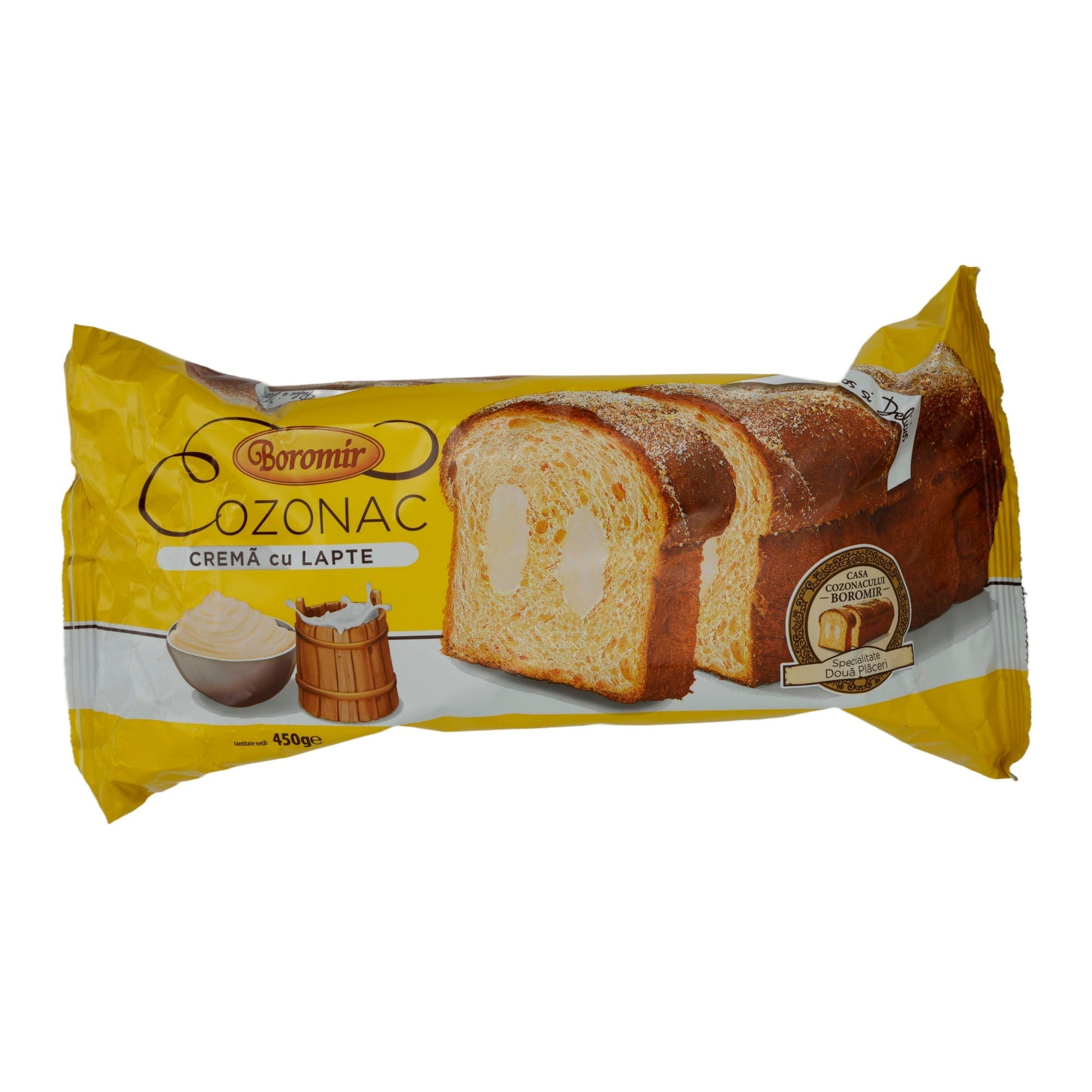 Cozonac mit Milchcreme Boromir | Traditioneller rumänischer Hefekuchen | Mit cremiger Füllung | 450 g BOROMIR