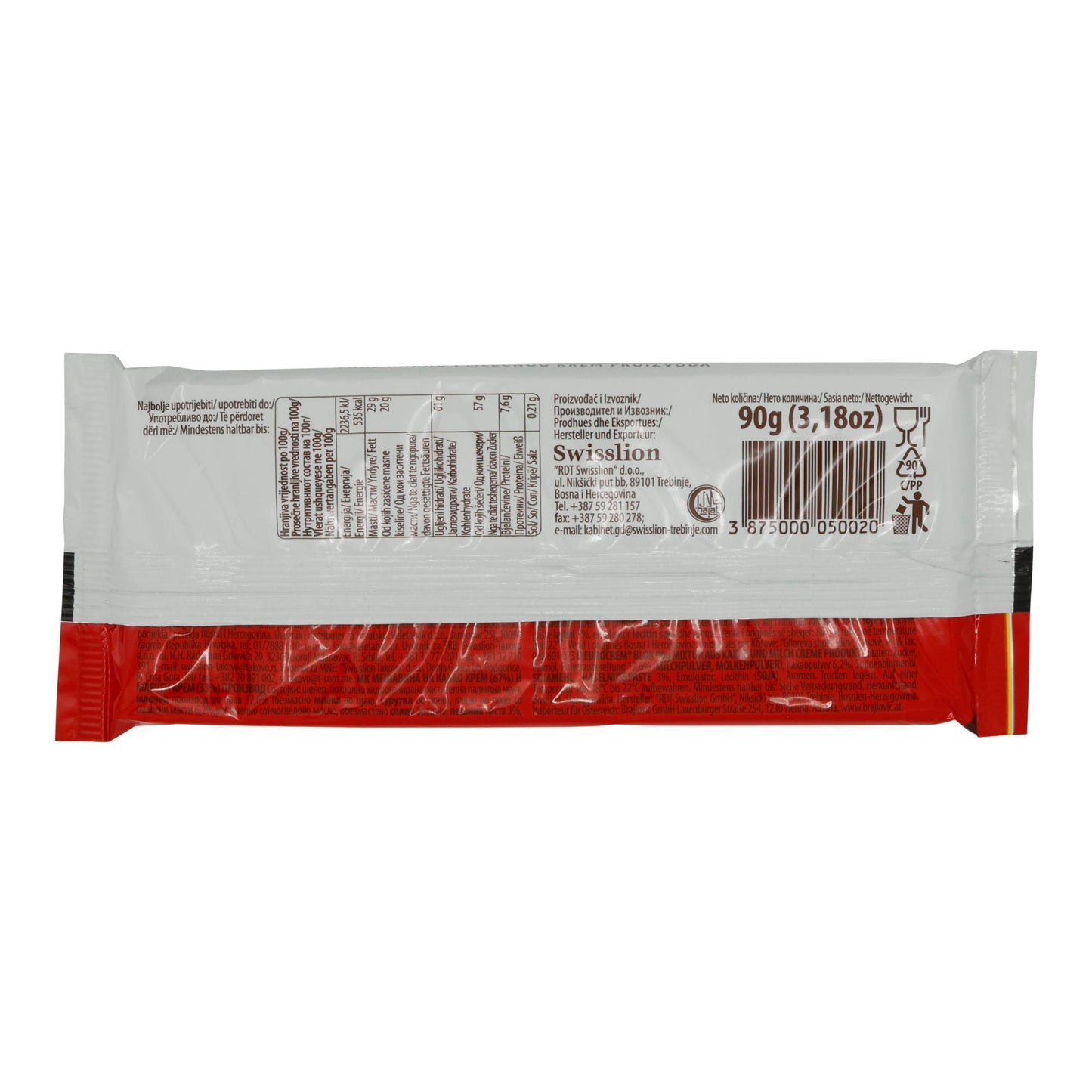 Creme Eurocrem | Blok | Haselnuss-Kakao-Creme in Schokoladenblock | 90 g TAKOVO