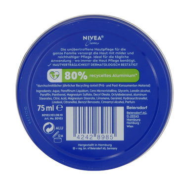 Creme NIVEA | Pflegecreme | Feuchtigkeitsspendend | 750 ml Dose - Taste Your World