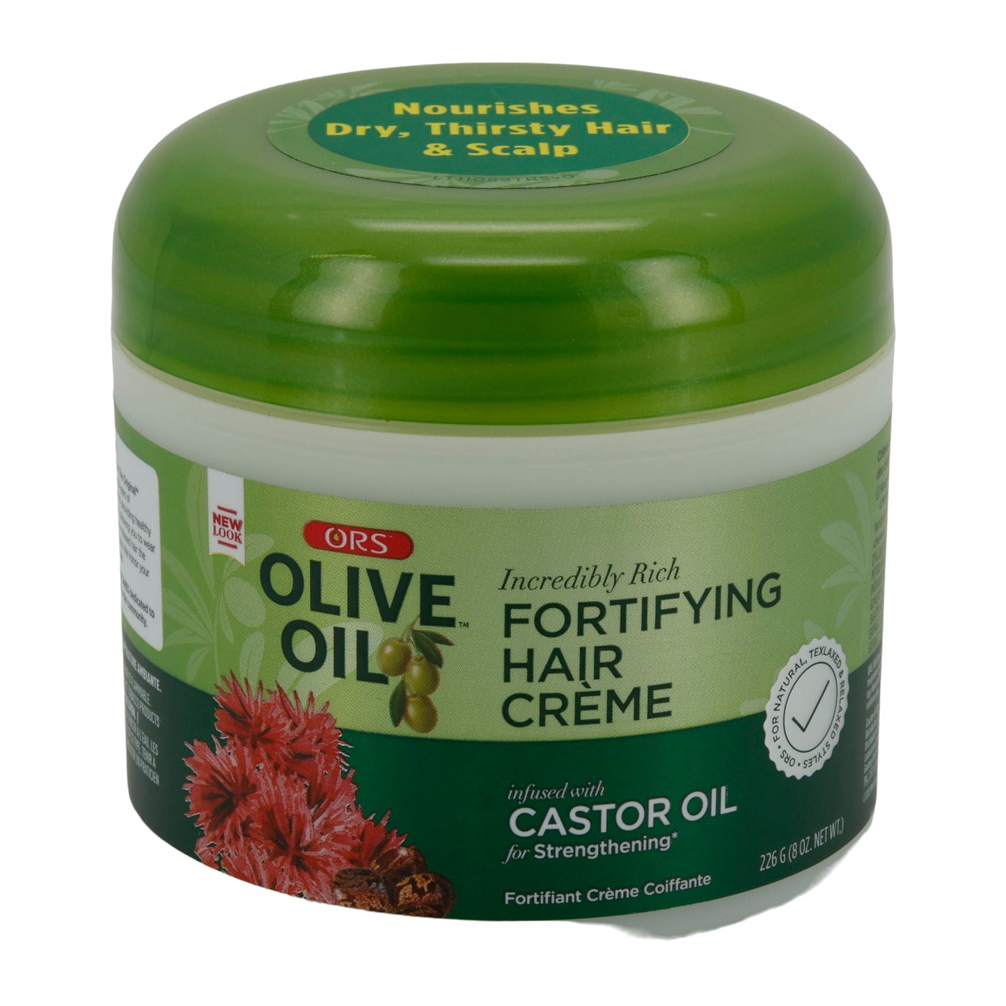 Crème ORS Olio d'Oliva Rinforzante per Capelli | Capelli Morbidi | Con Olio di Ricino e Oliva | 226 g