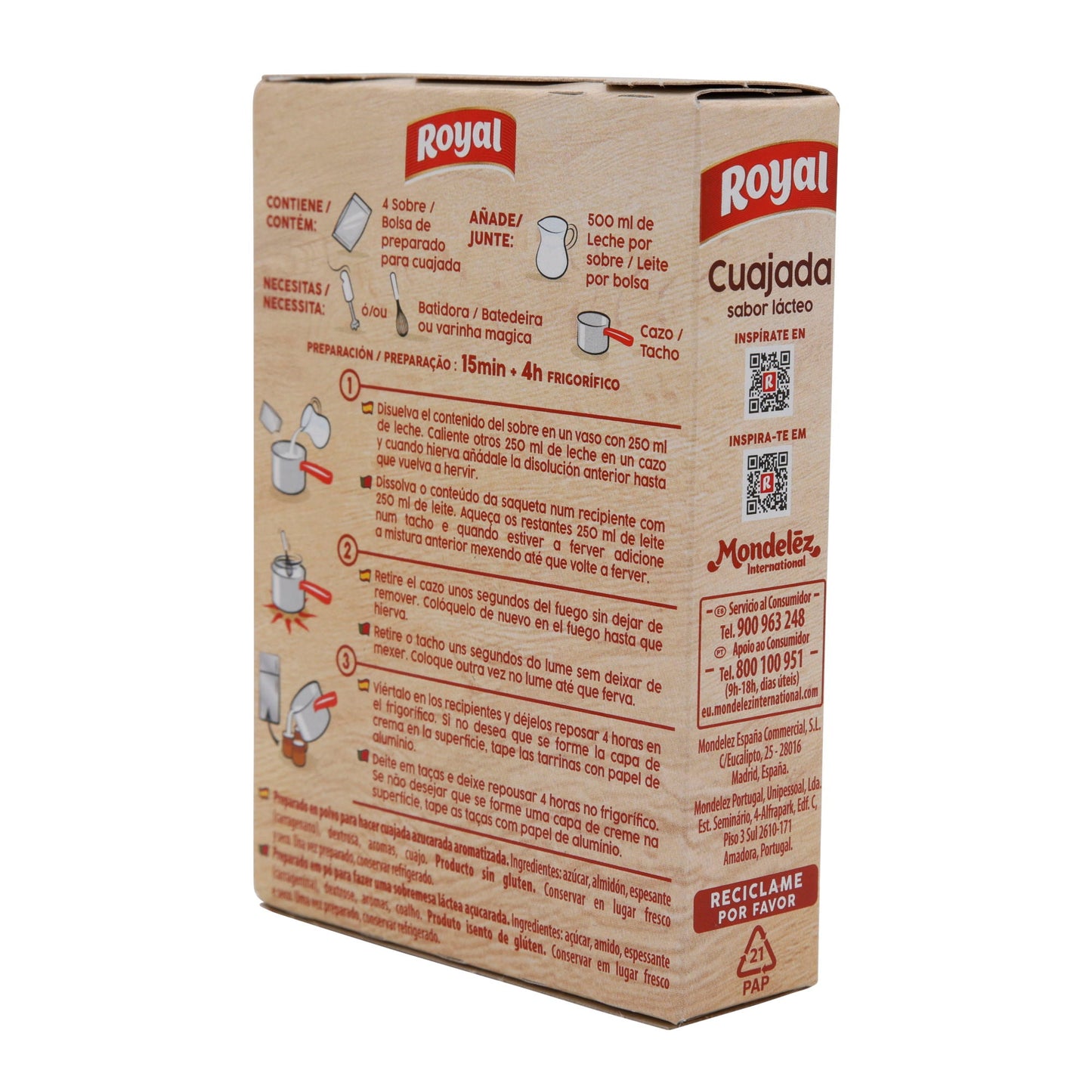 Cuajada Royal | Senza glutine | Dessert tradizionale dal delicato sapore di latte | 16 porzioni