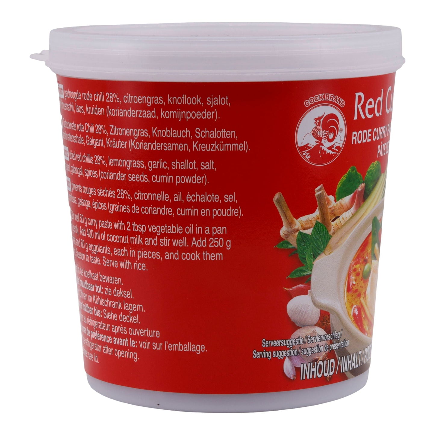 Curry Paste Cock Brand| Rote Curry Paste | Intensiv, authentisch, asiatisch | 400 g