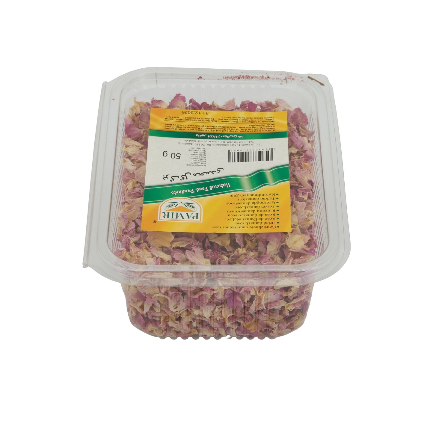 Damastrozenbloesem Pamir | Aromatische bloesems | Voor thee, desserts en oosterse gerechten | 50 g verpakking