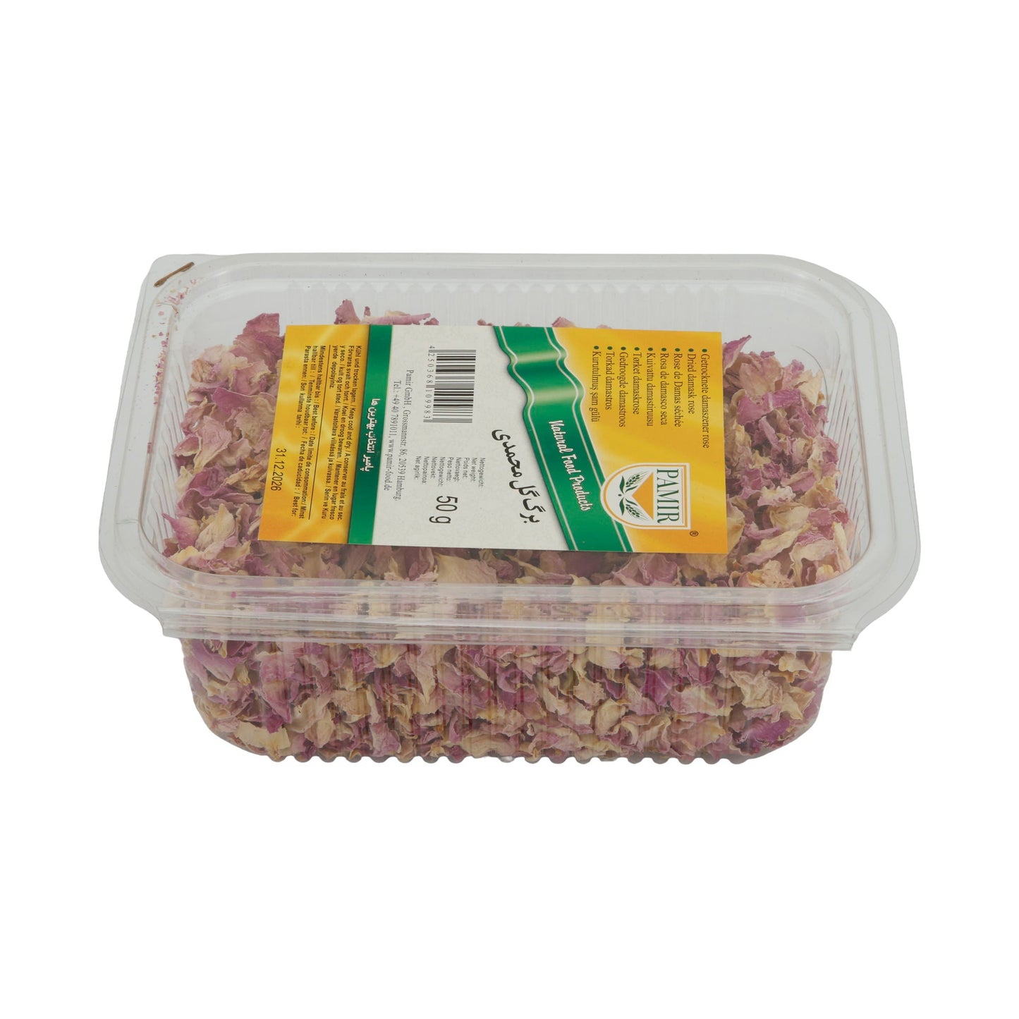 Damastrozenbloesem Pamir | Aromatische bloesems | Voor thee, desserts en oosterse gerechten | 50 g verpakking