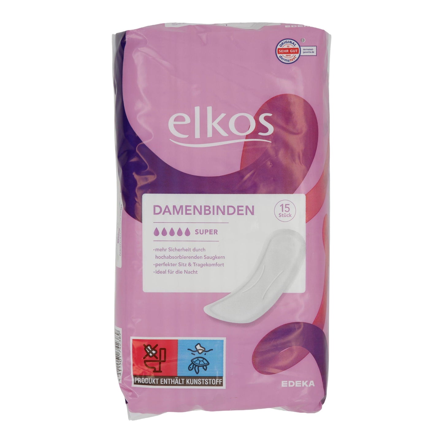 Assorbenti elkos | Super | Protezione affidabile giorno e notte | 15 pezzi