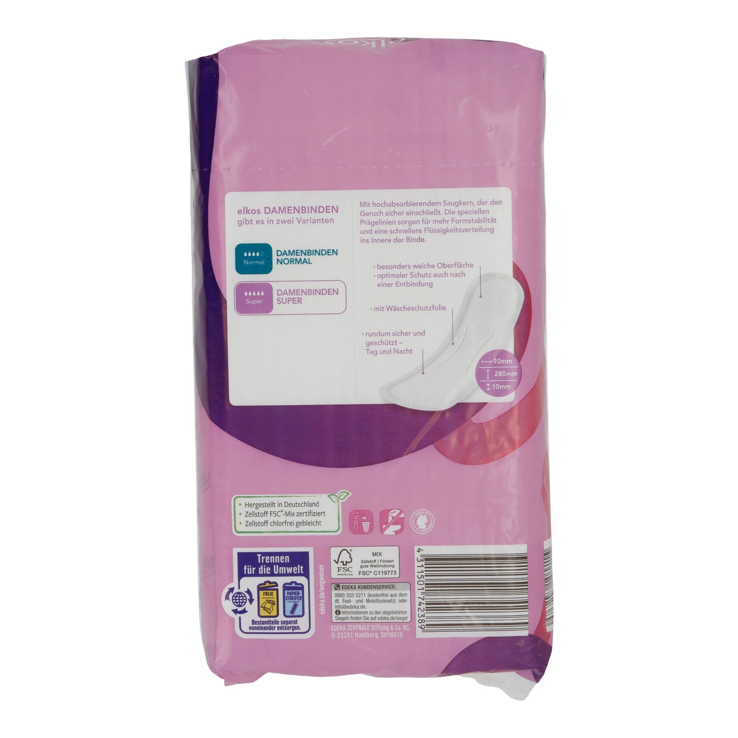 Assorbenti elkos | Super | Protezione affidabile giorno e notte | 15 pezzi