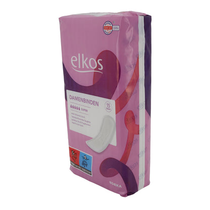 Assorbenti elkos | Super | Protezione affidabile giorno e notte | 15 pezzi