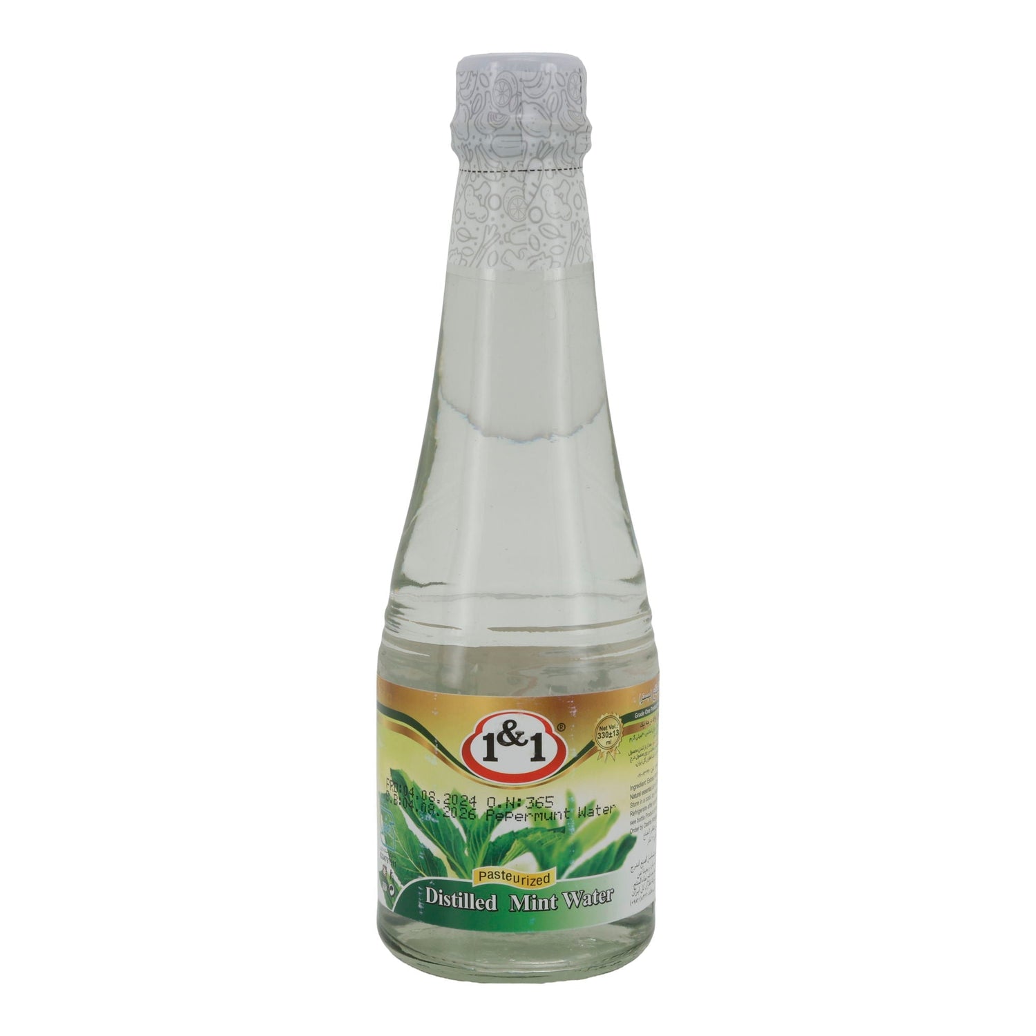 Destilliertes Minzwasser 1&1 | Erfrischendes Pfefferminzaroma | Pasteurisiert | 330 ml Espido