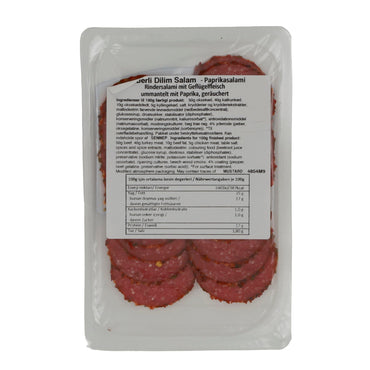 Dilim Salam Onkel Sahingöz | Halal-Paprikasalami | Mit Rind & Geflügel | 80 g ONKEL SAHINGÖZ